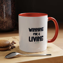 Load image into Gallery viewer, Eat. Bid. Sleep. Repeat Accent Coffee Mug (11, 15oz) - Winning for a Living