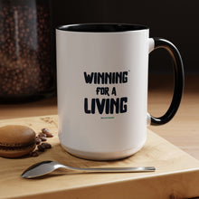 Load image into Gallery viewer, Eat. Bid. Sleep. Repeat Accent Coffee Mug (11, 15oz) - Winning for a Living