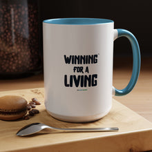 Load image into Gallery viewer, Eat. Bid. Sleep. Repeat Accent Coffee Mug (11, 15oz) - Winning for a Living