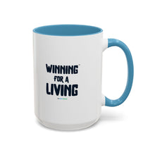 Load image into Gallery viewer, Eat. Bid. Sleep. Repeat Accent Coffee Mug (11, 15oz) - Winning for a Living