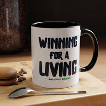 Load image into Gallery viewer, "Winning for a Living" Inspirational Coffee Mug – Multiple Color Options (11oz, 15oz)