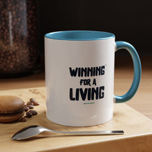 Load image into Gallery viewer, Eat. Bid. Sleep. Repeat Accent Coffee Mug (11, 15oz) - Winning for a Living
