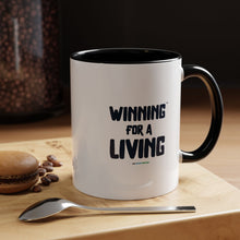 Load image into Gallery viewer, Eat. Bid. Sleep. Repeat Accent Coffee Mug (11, 15oz) - Winning for a Living