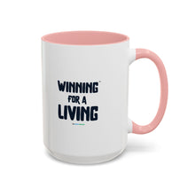 Load image into Gallery viewer, Eat. Bid. Sleep. Repeat Accent Coffee Mug (11, 15oz) - Winning for a Living