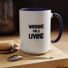 Load image into Gallery viewer, Eat. Bid. Sleep. Repeat Accent Coffee Mug (11, 15oz) - Winning for a Living