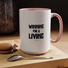 Load image into Gallery viewer, Eat. Bid. Sleep. Repeat Accent Coffee Mug (11, 15oz) - Winning for a Living