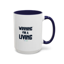 Load image into Gallery viewer, Eat. Bid. Sleep. Repeat Accent Coffee Mug (11, 15oz) - Winning for a Living