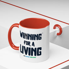 Load image into Gallery viewer, "Winning for a Living" Inspirational Coffee Mug – Multiple Color Options (11oz, 15oz)