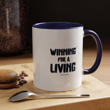 Load image into Gallery viewer, Eat. Bid. Sleep. Repeat Accent Coffee Mug (11, 15oz) - Winning for a Living