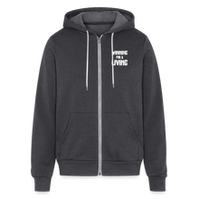 Load image into Gallery viewer, "Winning for a Living" Unisex Full Zip Hoodie - charcoal grey