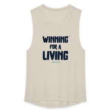 Load image into Gallery viewer, "Winning for a Living" Women's Flowy Muscle Tank by Bella - dust