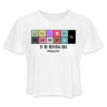 Load image into Gallery viewer, Women's Cropped Shirt - "In My Winning Era" | Winning for a Living Lifestyle Brand - white