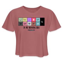 Load image into Gallery viewer, Women's Cropped Shirt - "In My Winning Era" | Winning for a Living Lifestyle Brand - mauve