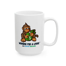 Load image into Gallery viewer, Winning for a Living Mug – Cool Monkey Edition (11oz, 15oz)
