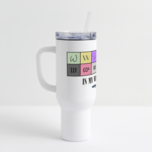 Load image into Gallery viewer, 40 oz Travel Tumbler - &quot;In My Winning Era&quot; | Winnin&#39; for a Livin&#39; Lifestyle Collection - white
