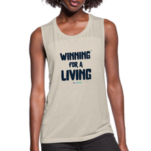 Load image into Gallery viewer, &quot;Winning for a Living&quot; Women&#39;s Flowy Muscle Tank by Bella - dust
