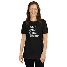 Load image into Gallery viewer, Eat. Bid. Sleep. Repeat Unisex T-Shirt - Winning for a Living
